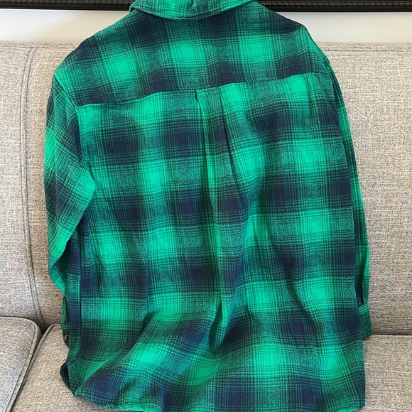 Green oversized flann shirt - Picture 4 of 6